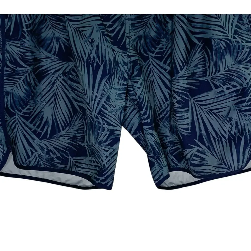 Fair Harbor XL The Anchor Boardshorts Drawstring Blue Floral Travel Resort